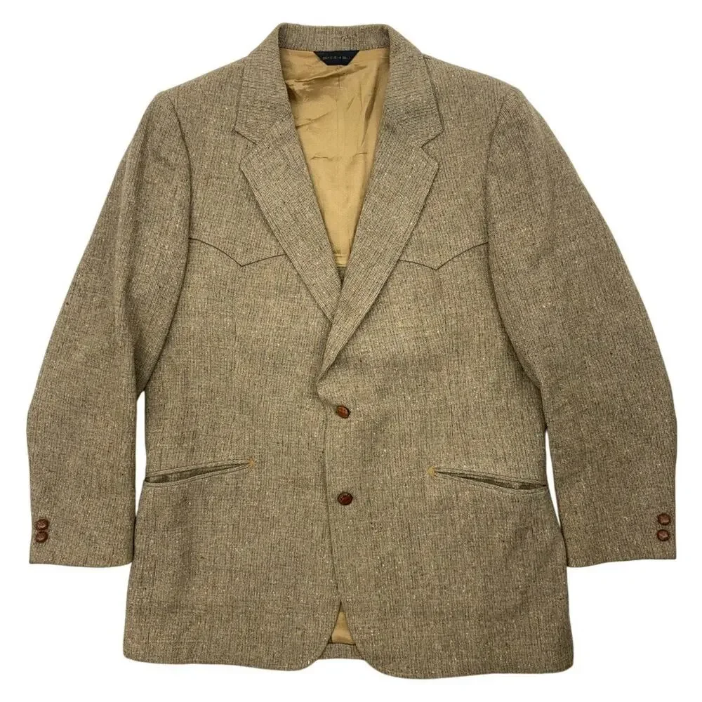 Men's 70s Pendleton Wool Tweed Western Suit 46 Chest